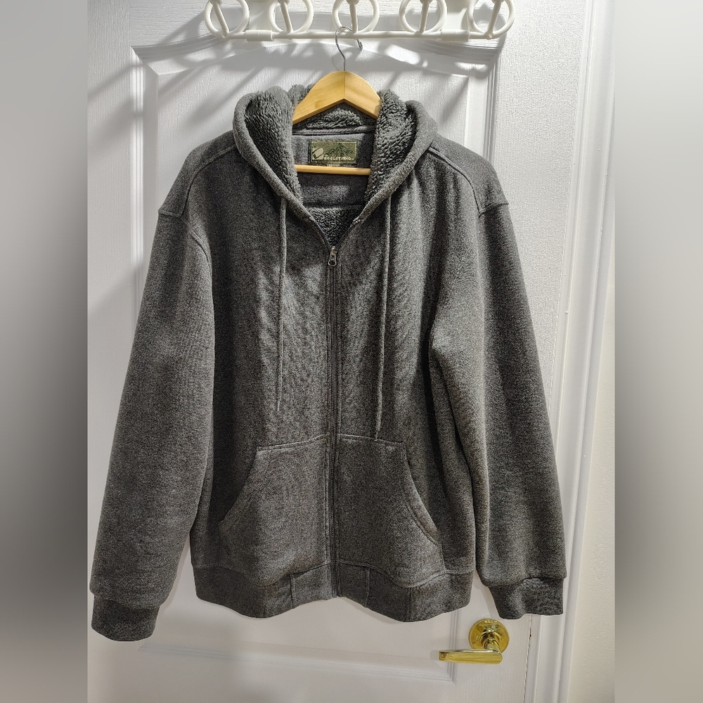 Warm Gray Hooded Men's Sweater